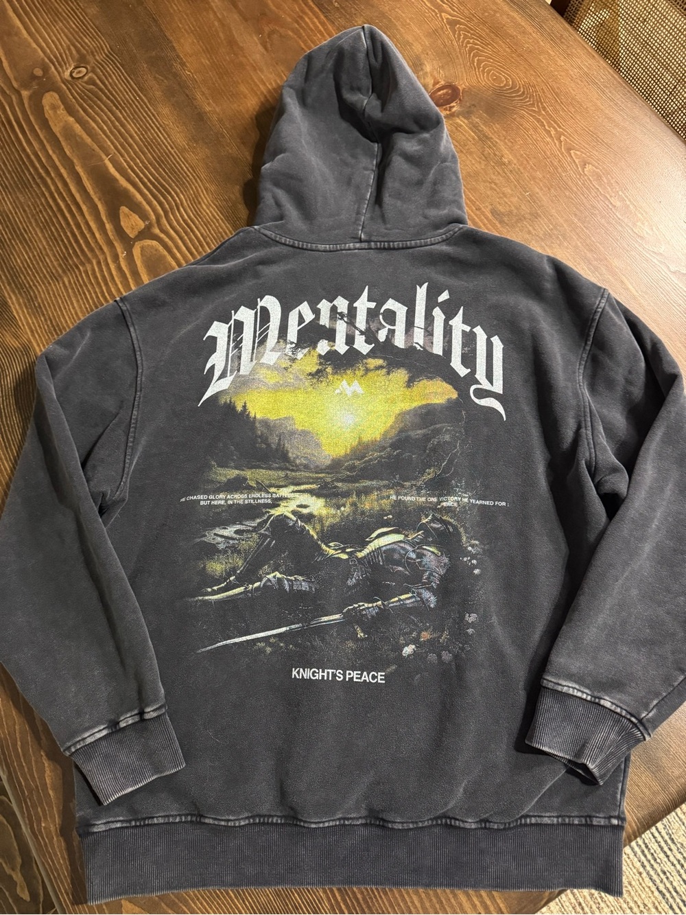 "Knight's Peace" Graphic Hoodie - Black